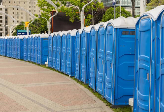 eco-friendly portable restrooms with solar panels and composting toilets for sustainable events in Aquasco, MD